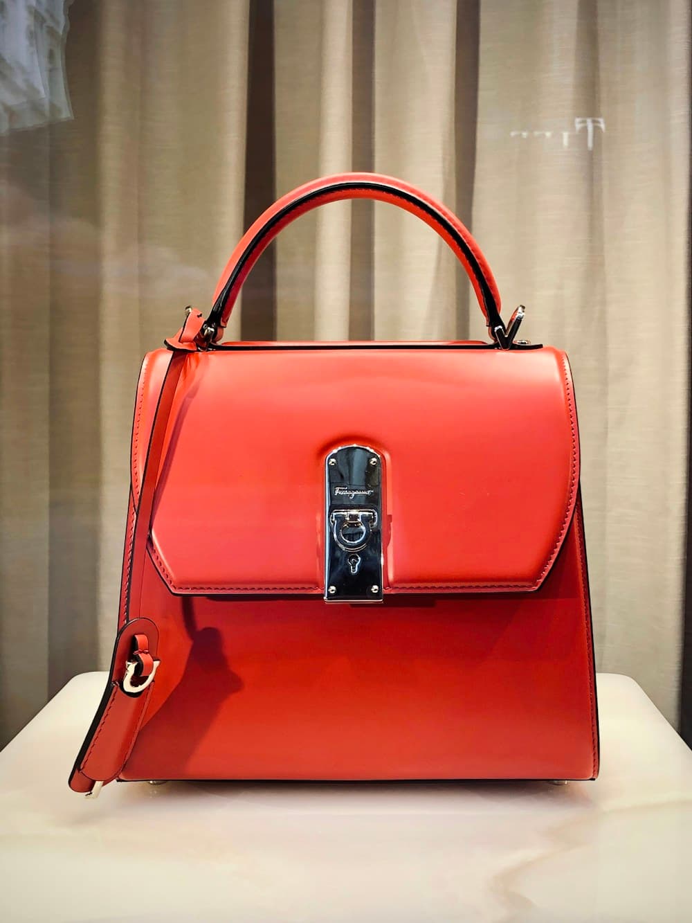 Atelier vintage — Borsa a mano · rosso corallo